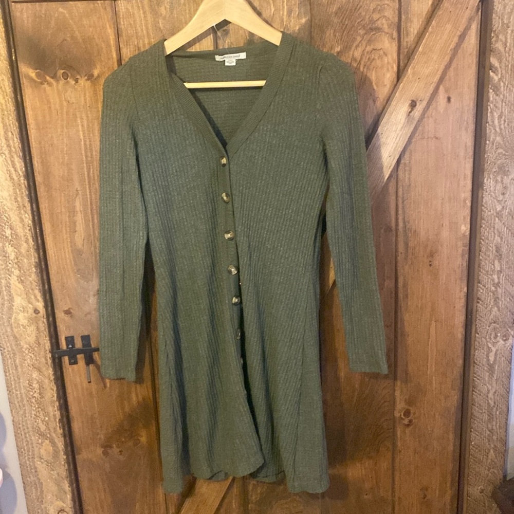 American eagle green dress size s